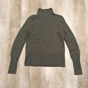 Madewell Olive Green Mock Neck Sweater Wool Blend